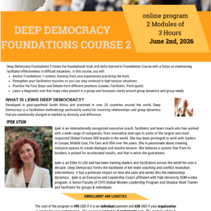 Deep Democracy Foundations 2 - June 2026