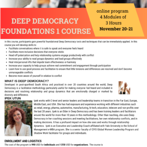 Deep Democracy Foundations 1 - November 2026